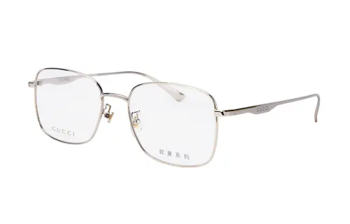 GUCCI Square Eyeglass Frames Men's Gold