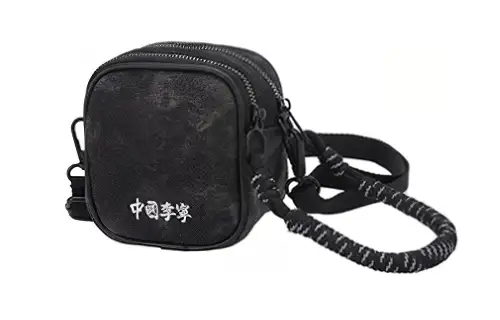 Li Ning Fabric Small Square Bag, Shoulder Bag, Crossbody Bag Regular Unisex Black
