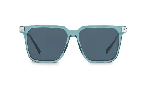 LOUIS VUITTON Acetate Square Sunglasses Unisex Silver