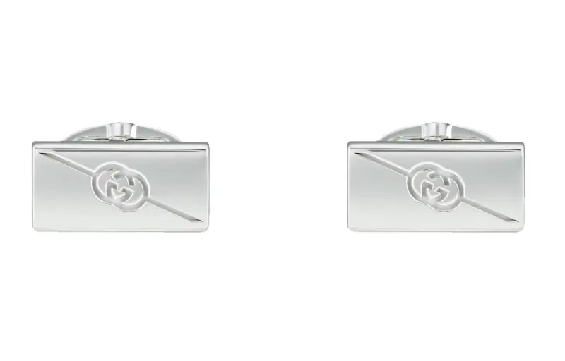 GUCCI Diagonal Interlocking G Cufflinks