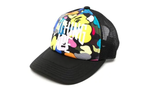 A BATHING APE Cotton Baseball Caps Men's Black