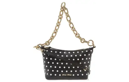 MIU MIU Cow Leather Shoulder Bag, Crossbody Bag, Handbag Women's Black