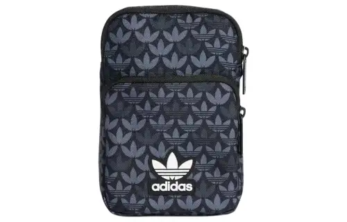 Adidas Originals Recycled Polyester Plain Weave Fabric Crossbody Bag, Shoulder Bag Regular Unisex Black