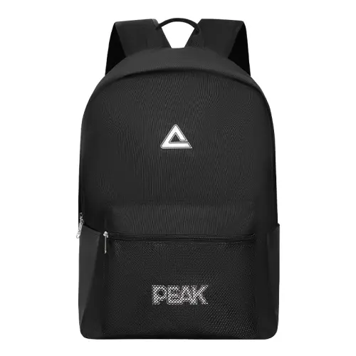 PEAK Polyester Backpack Regular Unisex Cool Black/Beige/Light Pink/Light Blue