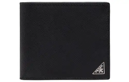 PRADA Leather Wallet Men's Black