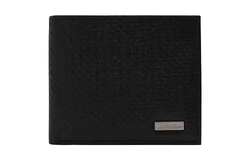 CK/Calvin Klein Cow Leather Card Holder, Wallet Men's Black