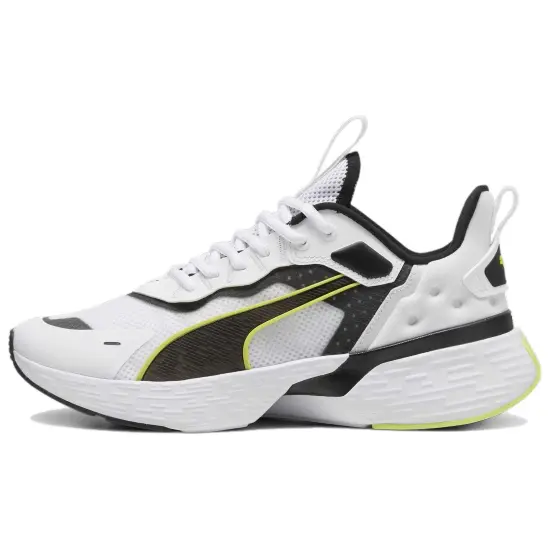 PUMA Softride Sway Running Shoes Unisex Low-Top White Gray Green