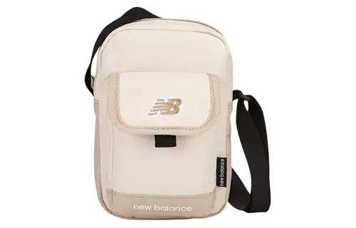 New Balance Polyester One Shoulder Handbag, Crossbody Bag Unisex Beige
