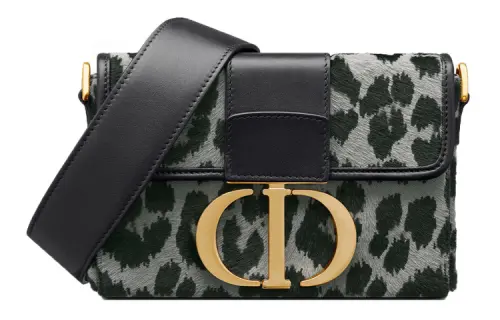 DIOR Horsehair With Calfskin Shoulder Bag, Crossbody Bag Women's Gray