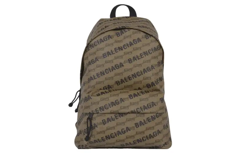 Balenciaga Cotton Backpack Large Men's Beige Brown