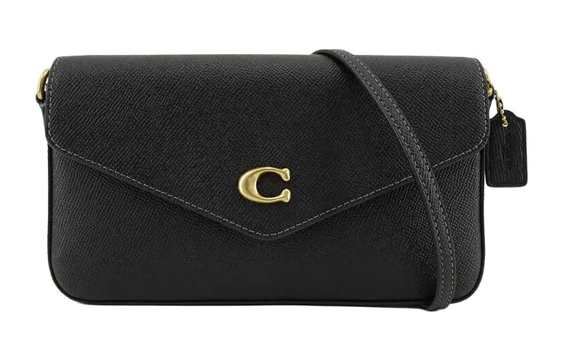 COACH Wyn Leather Crossbody Bags Small Women's Black