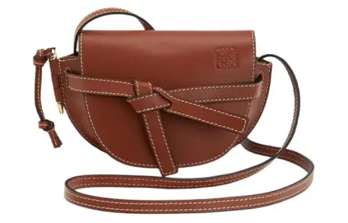LOEWE Gate Bowknot Bag Soft Leather Portable Crossbody Bag, Shoulder Bag Women's Caramel