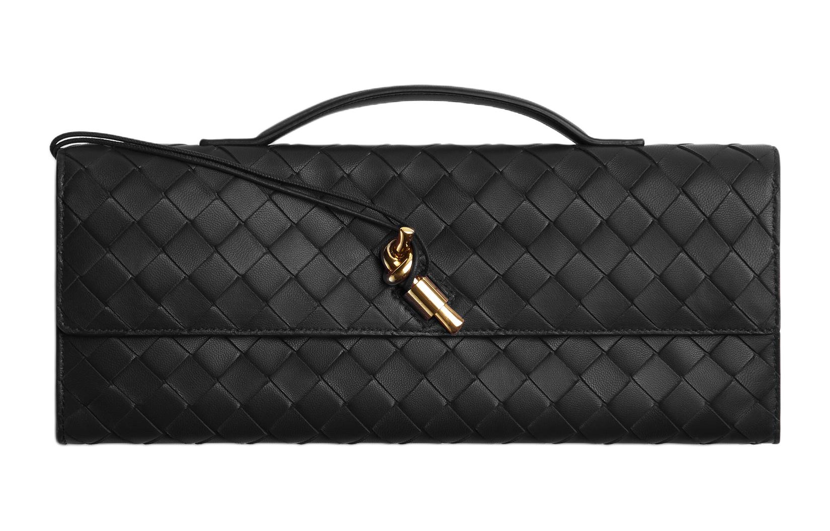 Женская сумка Bottega Veneta Clutch Intrecciato (черный)