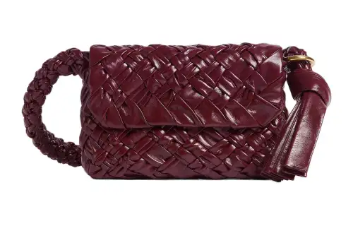 Bottega Veneta Kalimero Cow Leather Handbag, Shoulder Bag Women's Barolo Burgundy