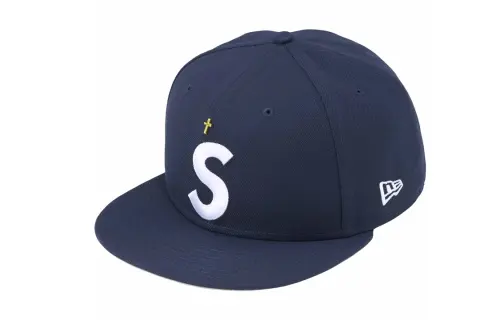 Supreme Gold Cross S Logo New Era Fitted Hat