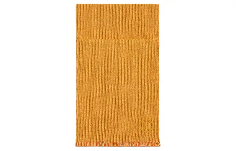 HERMES Knit Scarves Men's Yellow