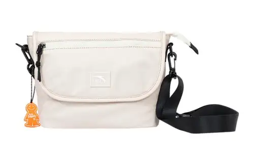 Anta Cookie Person Collaboration Fabric Crossbody Bag Regular Unisex Wheat Grain Gray