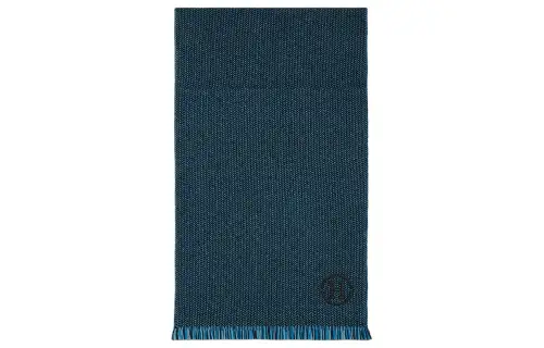 HERMES Knit Scarves Men's Marine Blue
