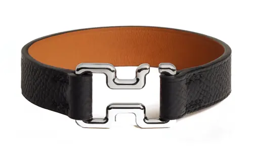 HERMES Stainless Steel, Metal Wristbands Unisex Black