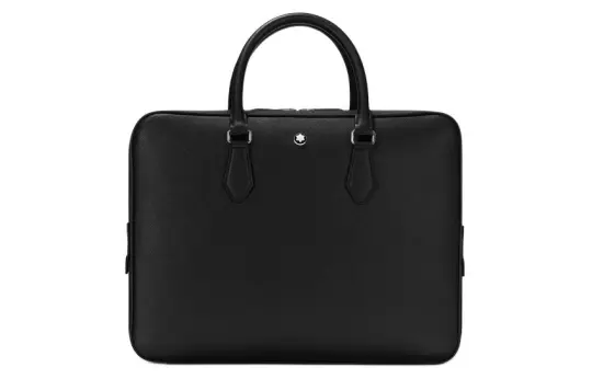 MONTBLANC Cow Leather Portable Briefcase Large Men's Black