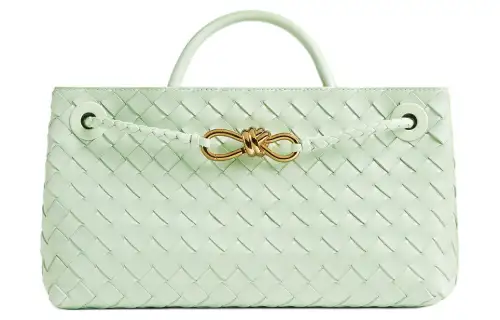 Bottega Veneta Andiamo Lambskin Shoulder Bag, Crossbody Bag, Handbag Small Women's Fresh Mint