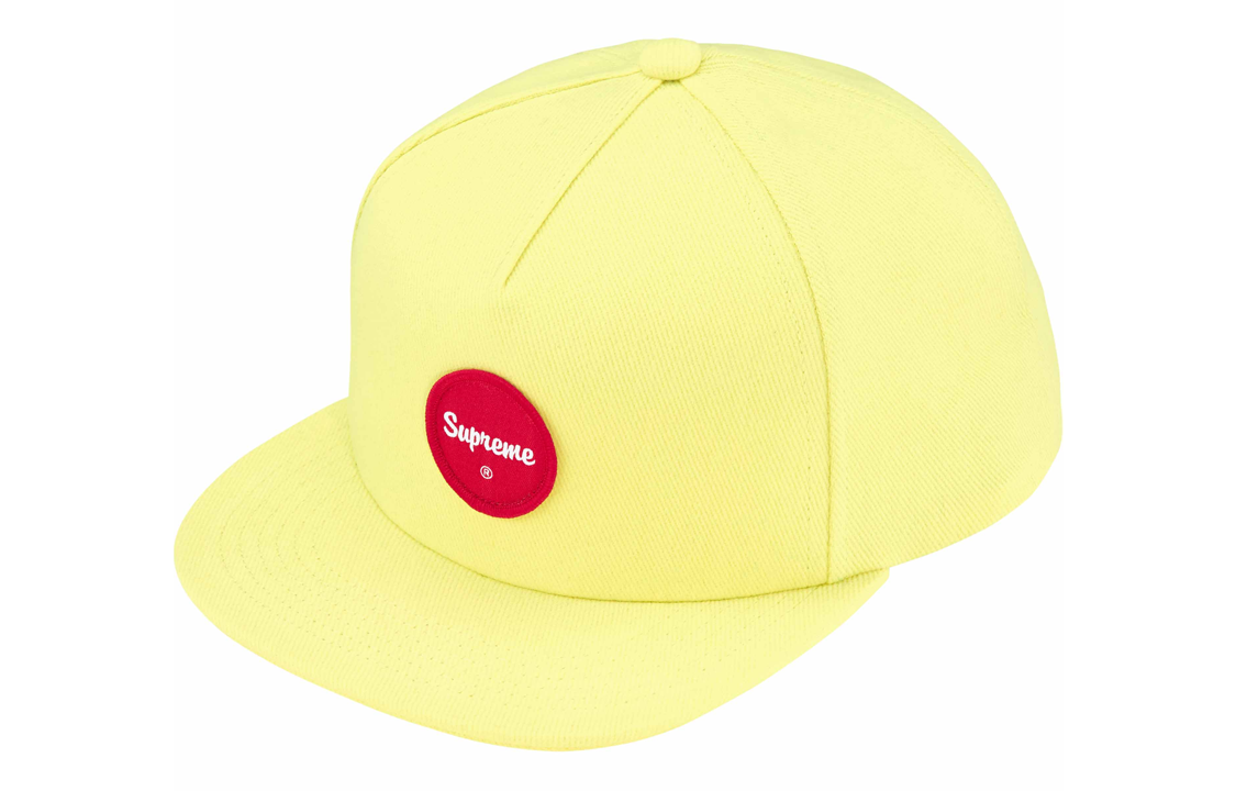 Кепка Supreme SS24 WEEK 1 TWILL PATCH 5-PANEL (светло-желтая)