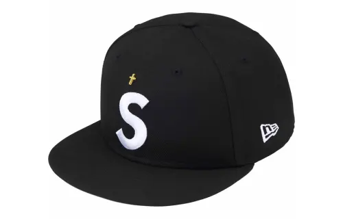 Supreme Gold Cross S Logo New Era Fitted Hat