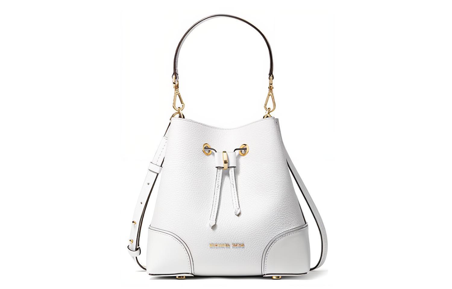 MICHAEL KORS Mercer Gallery Leather Handbag Small Women's Pure White