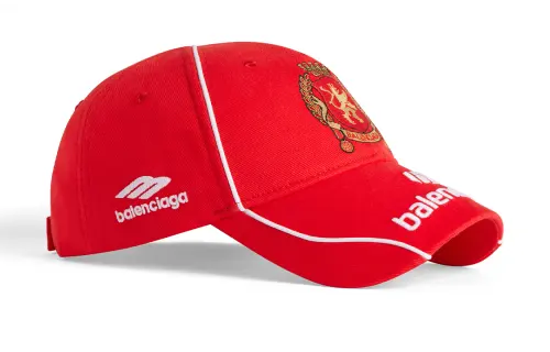 Balenciaga Cotton Baseball Caps Men's Red