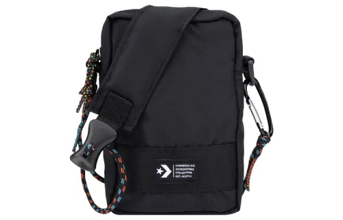 Converse Polyester Shoulder Bag, Crossbody Bag Regular Unisex Black