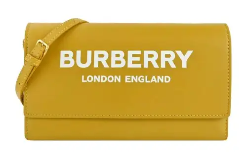 Burberry Cow Leather Shoulder Bag, Crossbody Bag Regular Women's Yellow
