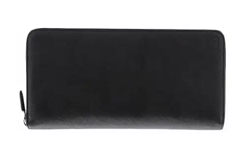 PRADA Saffiano Cow Leather Wallet Men's Black