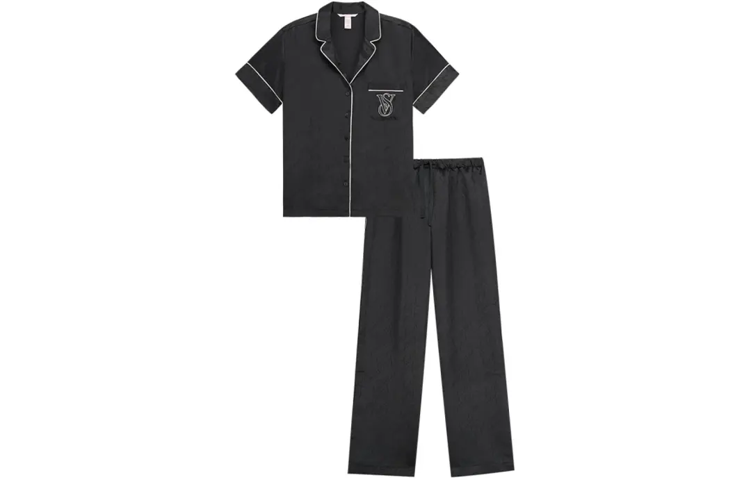Victoria's Secret Pajama Set Women's Black