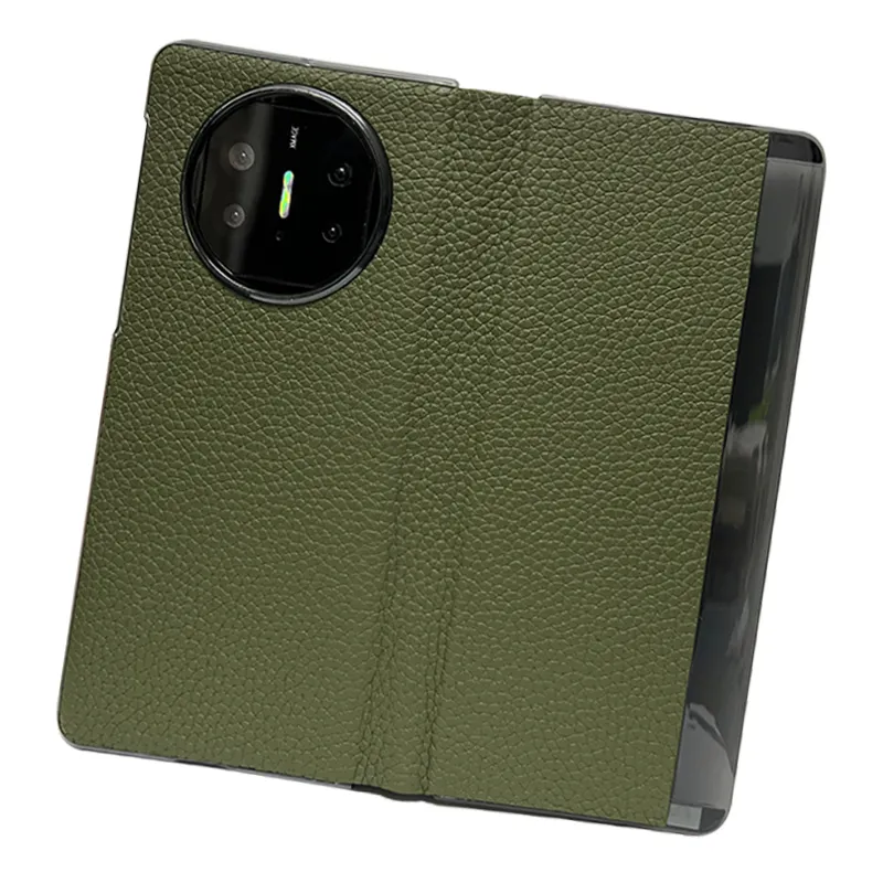 Bao Guangguang, leather material, high-quality flip cover, simple, high-looking, light luxury lens, all-inclusive protection, anti-fall, skin-friendly and delicate, mobile phone case, suitable for folding Huawei matex5 matex3, minimalist style