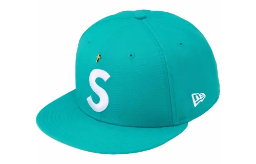 Supreme Gold Cross S Logo New Era Fitted Hat