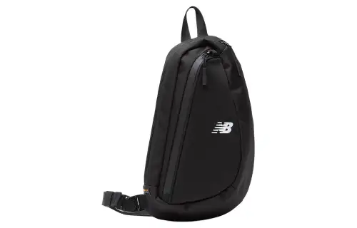 New Balance Polyester Shoulder Bag, Crossbody Bag Unisex Black