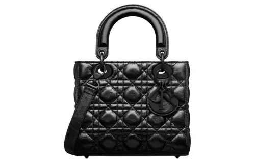 DIOR Lady Dior Calfskin Shoulder Bag, Crossbody Bag, Handbag Small Women's Black