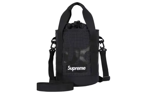 Supreme Polyester One Shoulder Handbag Regular Unisex Black