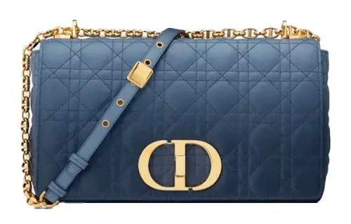 DIOR Sheepskin Handbag, Portable Crossbody Bag, Shoulder Bag Women's Indigo