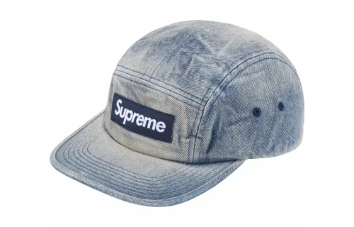 Supreme 100% Cotton Twill Baseball Caps Unisex Dirty Indigo