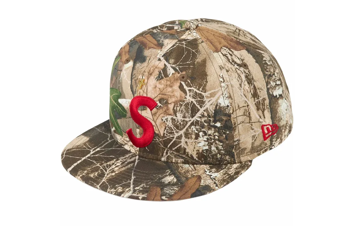 Supreme Gold Cross S Logo New Era Fitted Hat