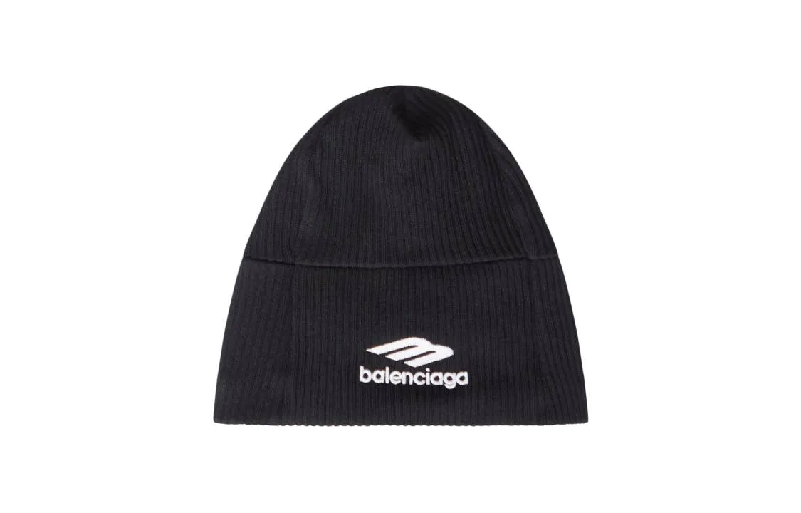 Balenciaga Logo Embroidered Knit Beanie