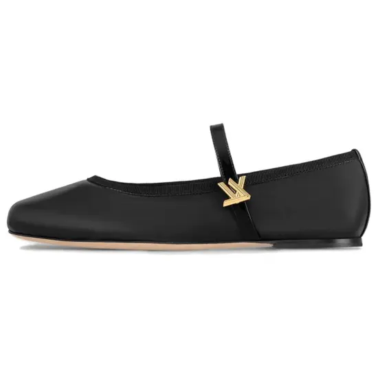 LOUIS VUITTON Mary Jane Shoes Women's Black