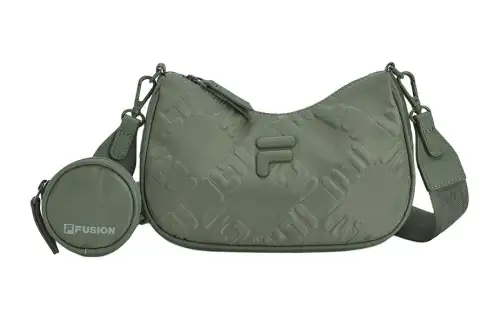FILA FUSION Fabric Shoulder Bag, Crossbody Bag Regular Women's Pearl Green