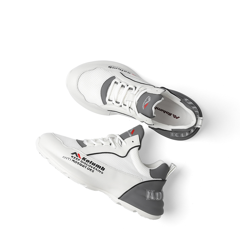 Kolumb Cushioning Abrasion Resistant Breathable Low top Outdoor Shoes Men’s White Gray