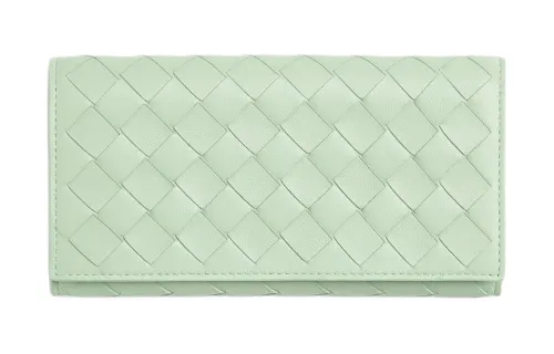 Bottega Veneta Lambskin Wallet Women's Fresh Mint