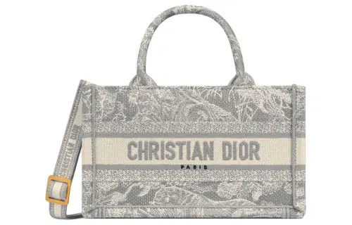 DIOR BookTote Reverse Jouy Print Embroidery Tote Bag, Shopping Bag, Shoulder Bag, Crossbody Bag, Handbag Mini Women's
