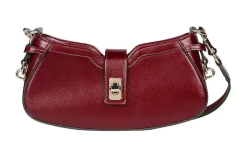 GUCCI Leather Crossbody Bag, Shoulder Bag Women's Red
