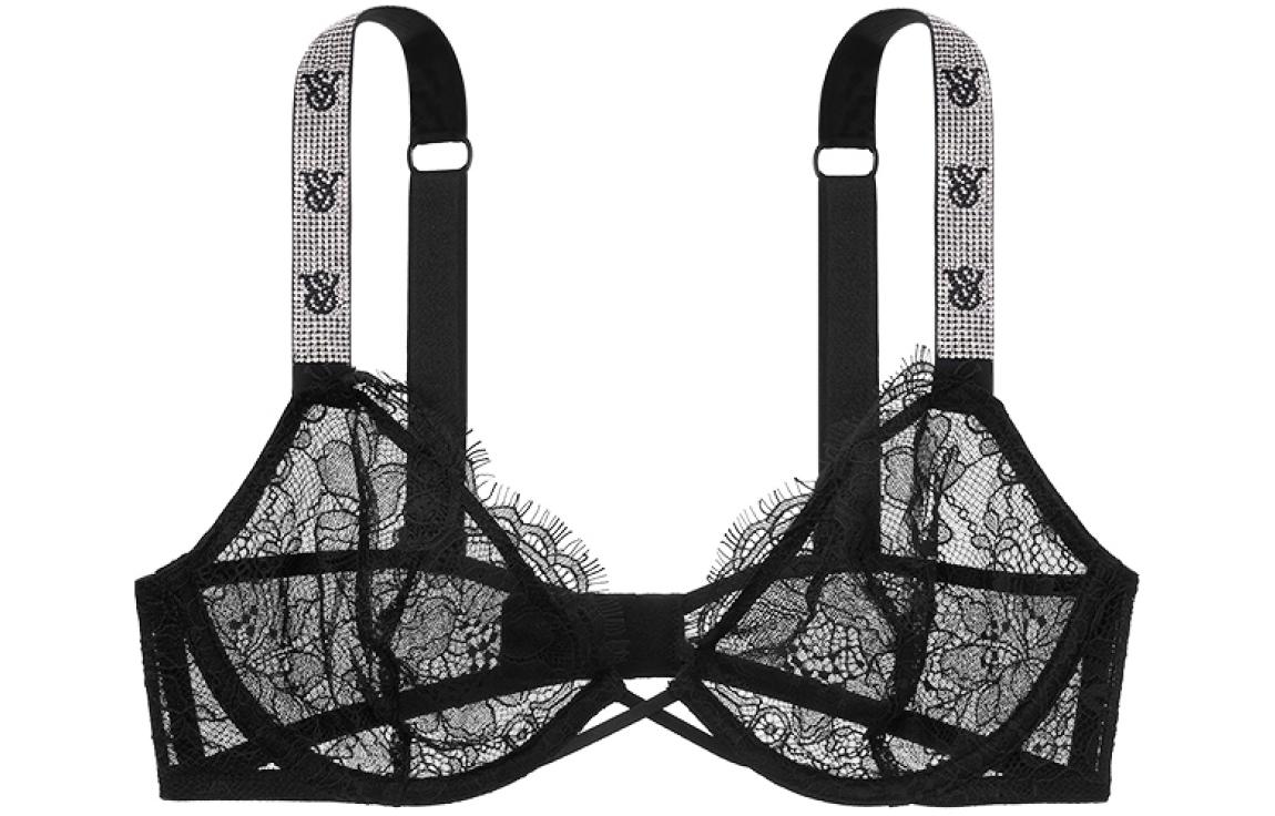 Женский бюстгальтер Victoria's Secret Lace Bra (черный)