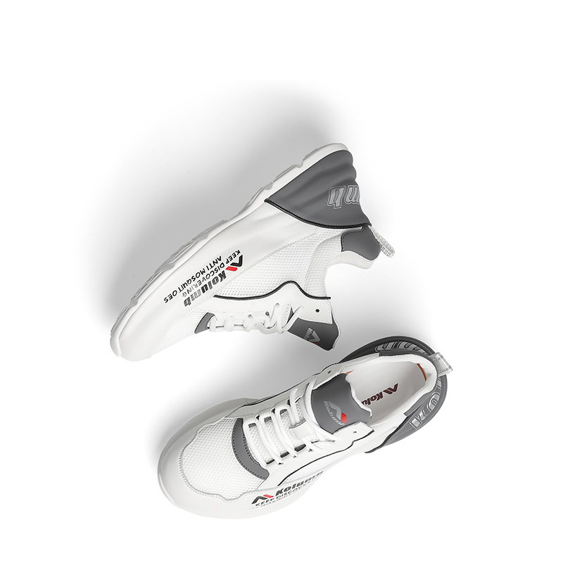 Kolumb Cushioning Abrasion Resistant Breathable Low top Outdoor Shoes Men’s White Gray